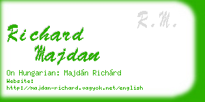 richard majdan business card