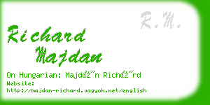 richard majdan business card